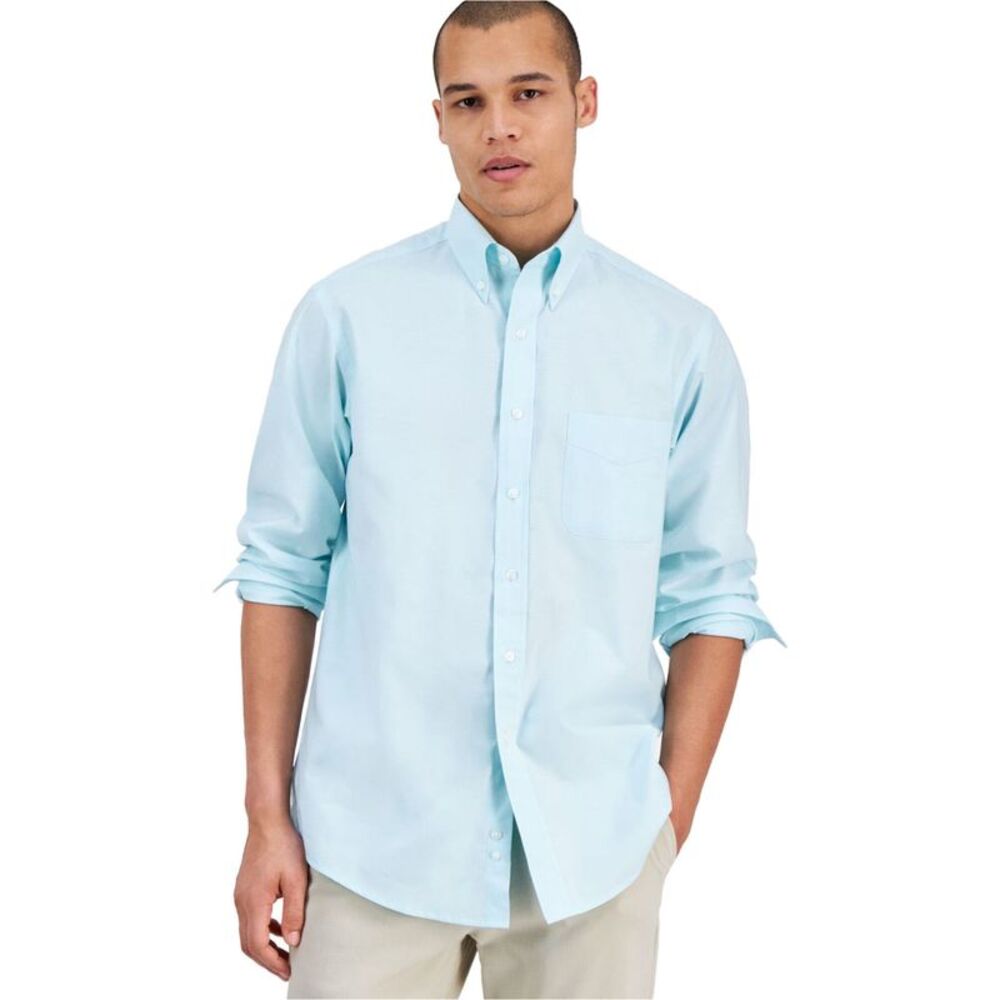 Club Room Mens Pinpoint Button Down Dress Shirt, NWT